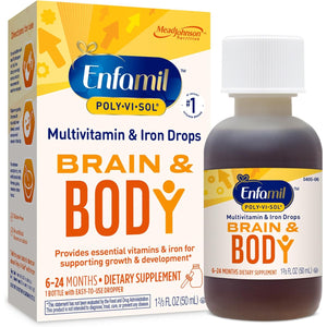Enfamil Poly-Vi-Sol with Iron Liquid Multivitamin Drops, Supports Growth & Development*, 50mL Bottle