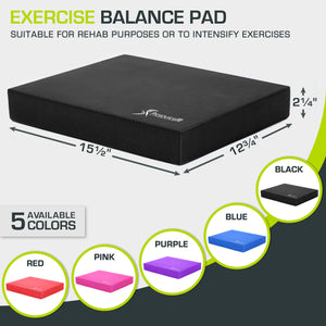 Buy now ProsourceFit Exercise Balance Pad, Non-Slip Cushioned Foam Mat & Knee Pad for Fitness and Stability Training, Yoga, Physical Therapy at indiglob india