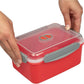Buy now Microwave Food Storage Containers- Set of 3 Nesting Microwave Cookware Meal Prep Containers w Locking Steam Vent Lids- BPA Free, Fridge and Freezer Safe at indiglob india