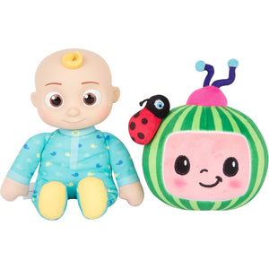 CoComelon 8-Inch JJ & Melon Plush 2-Pack - Officially Licensed - Soft Squishy Stuffed Animal Doll Toy Figures - Gift for Kids, Boys, Girls, Toddlers, Preschoolers - Ages 1-3
