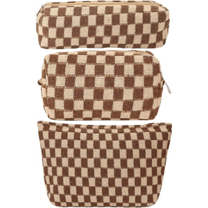 LYDZTION Makeup Bag Cosmetic Bag for Women,1Pcs Large Capacity Makeup Bags and 1Pcs Pencil Case Makeup Brushes Storage Bag Travel Toiletry Bag Organizer