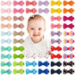 CÉLLOT Baby Hair Clips 50 Pieces 25 Colors in Pairs Baby Girls Fully Lined Bows Hair Pins Tiny 2" Hair Bows Alligator Clips for Girls Infants Toddlers