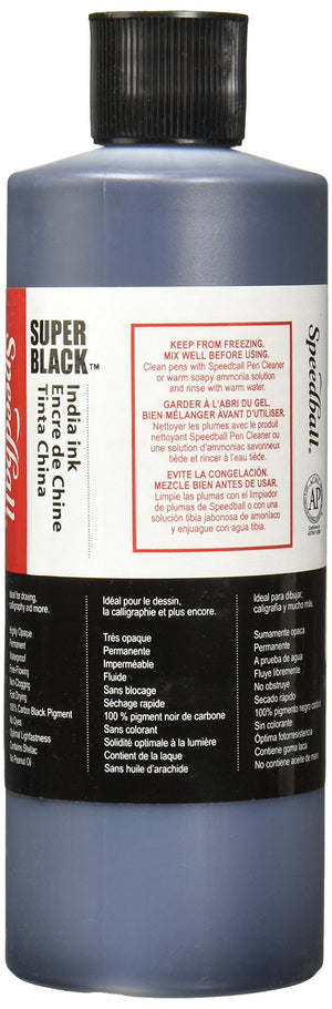 Buy now Speedball - 3378 Super Black India Ink, 1 Pint - 404696 at indiglob india