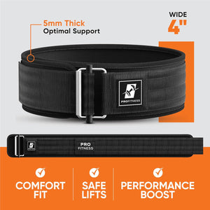 Weightlifting Belt for Men & Women - 4'' Wide Auto-Lock Weight Lifting Belt for Men Back Support - Squat Belt as Workout Belt for Men & Women Powerlifitng & Deadlifts - Weight Belt for Men Back Support