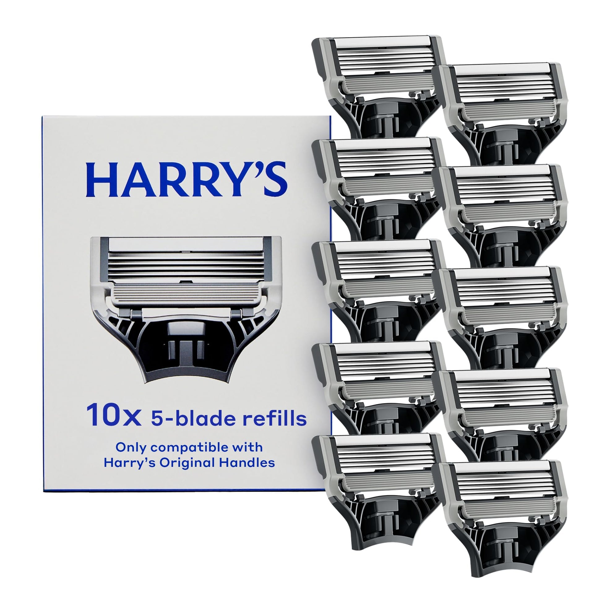 Buy now Harry's Original Razor Blades for Men - 10 Count - Premium Razor Blade Refill Cartridges - German Engineered 10 Count (Pack of 1) 10 Count at indiglob india