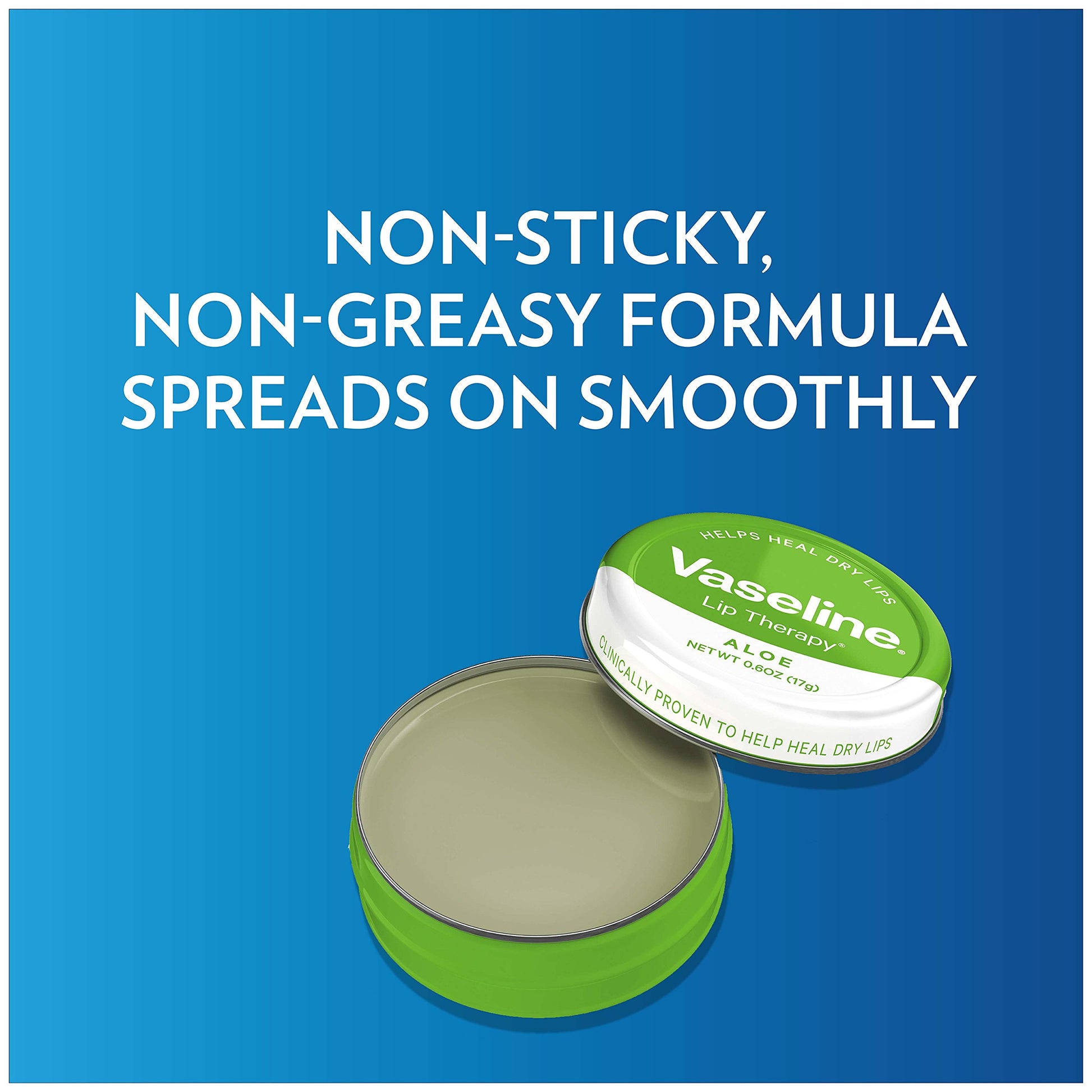 Buy now Vaseline Lip Therapy Lip Balm Tin, Aloe Vera, 0.6 oz at indiglob india