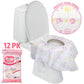 Buy now Toilet Seat Covers Disposable (12 Pack, Floral) - XL Waterproof Toilet Cover for Toddlers, Kids & Adults - Portable & Individually Wrapped for Travel, Potty Training & Public Restrooms at indiglob india