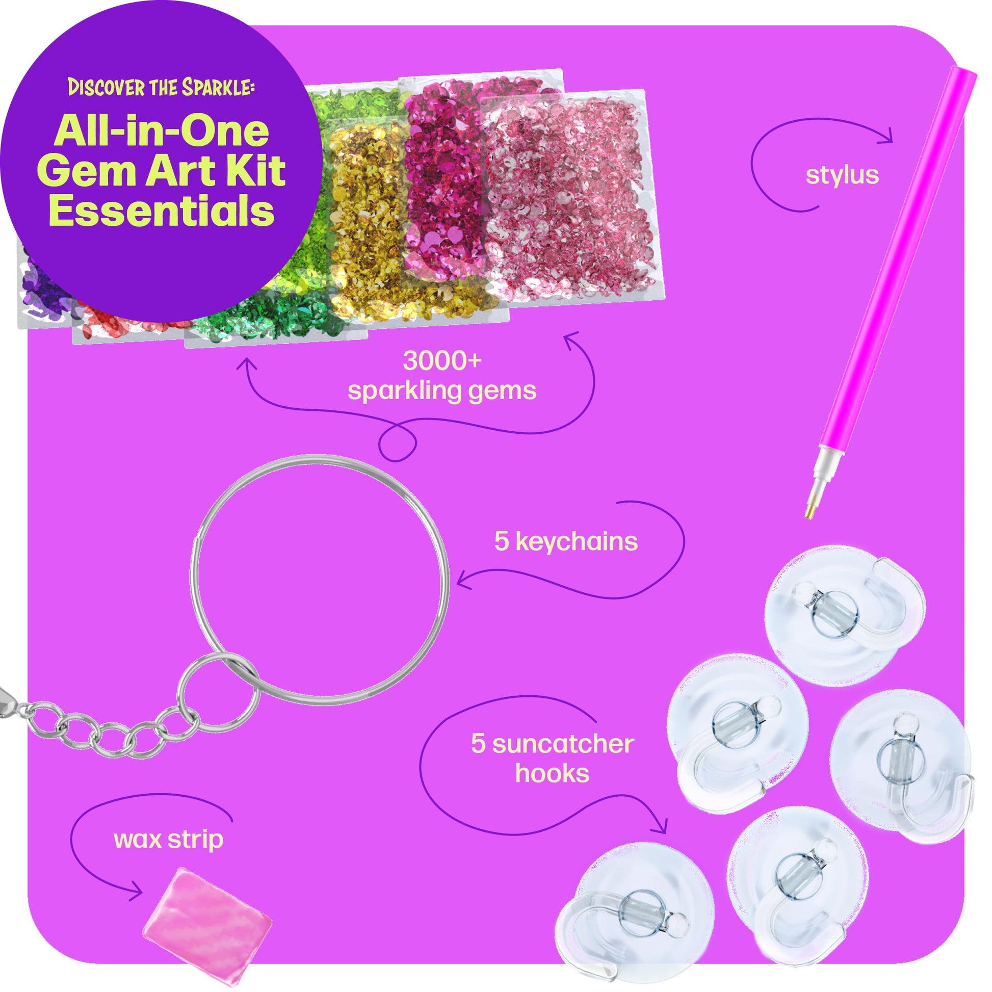Buy now Dan&Darci Diamond Art Kit for Kids - Gem Painting Arts & Crafts Kits for Ages 6-12 - Easter Gifts for 6, 7, 8, 9, 10, 11, 12 Year Old Boy & Girl - Girls Birthday Toys Gift Ideas - Craft Activities at indiglob india