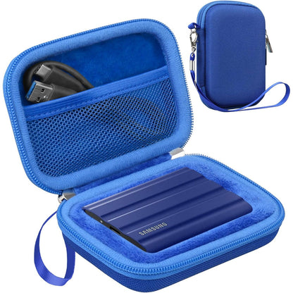 Lacdo Hard Carrying Case for Samsung T7 Shield/Samsung T7 / Touch Portable Solid State Drives 500GB 1TB 2TB 4TB USB 3.2 External SSD Hard EVA Shockproof Storage Travel Bag, Black+Gray