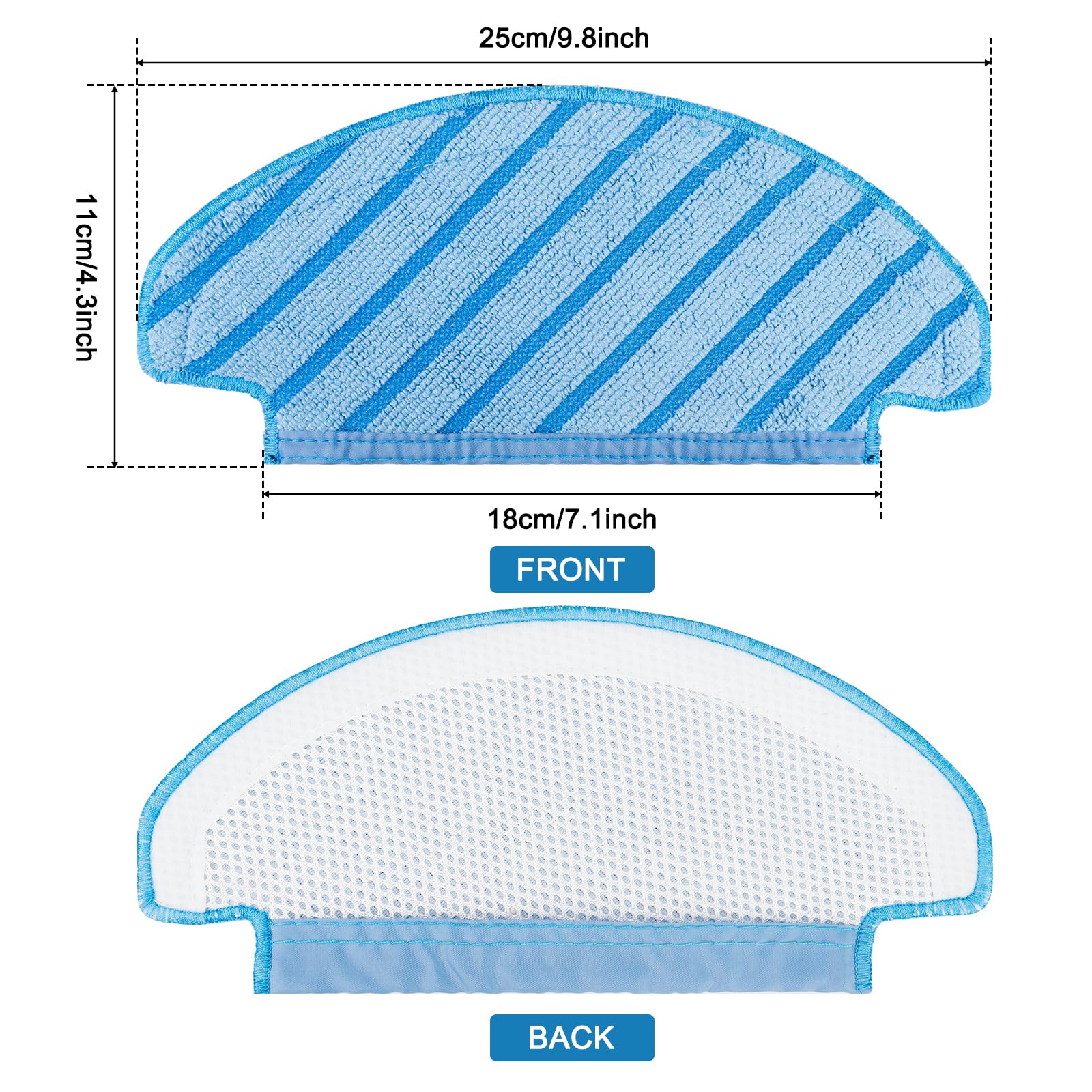 Buy now Ecovacs Deebot Washable Cloth Mop Pads for Ozmo T8 Series, T9, N8 Pro Plus, Yeedi Vac Max Replacement Parts at indiglob india