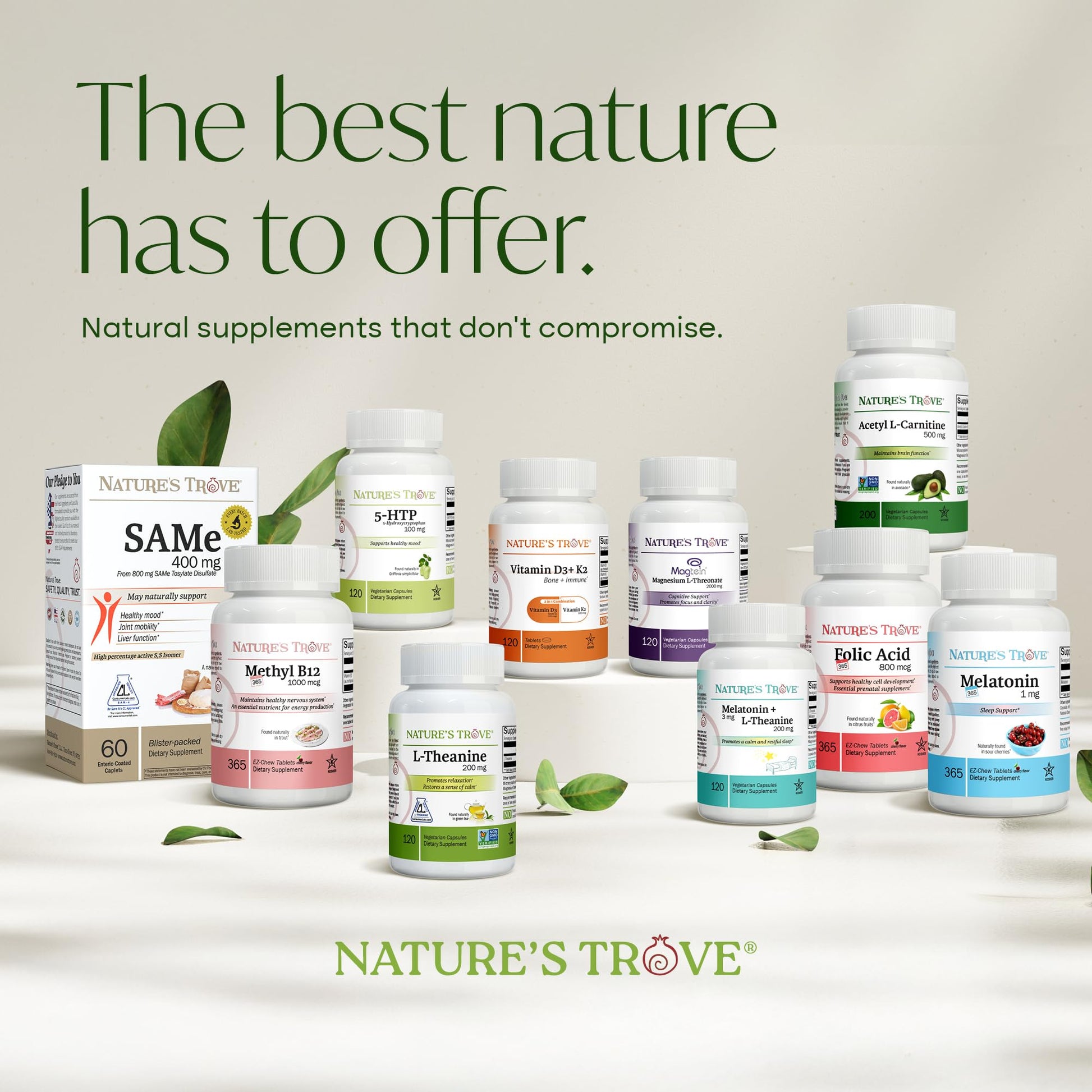 Buy now Nature's Trove L-Theanine 200mg 120 Vegetarian Capsules at indiglob india