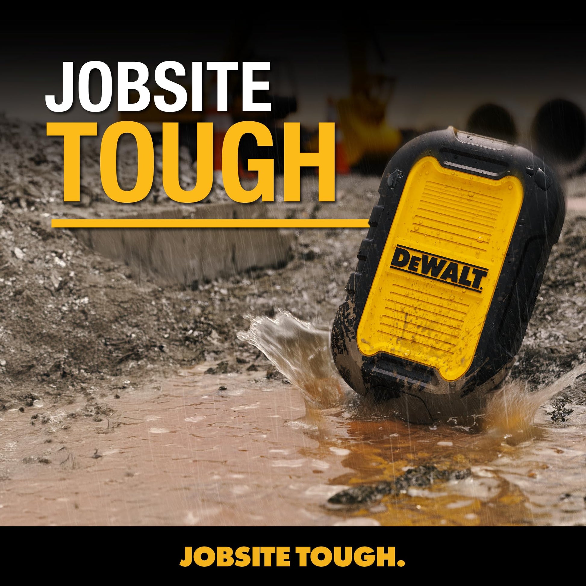Buy now DEWALT Heavy Duty Magnetic Power Bank 5,000mAh, Rugged Wireless Portable Charger 18W Fast Charging Battery Pack, USB-C to C w/USB Adapter Cable 4' Water Resistant Works w/Magsafe iPhone 17/16/15/14 at indiglob india