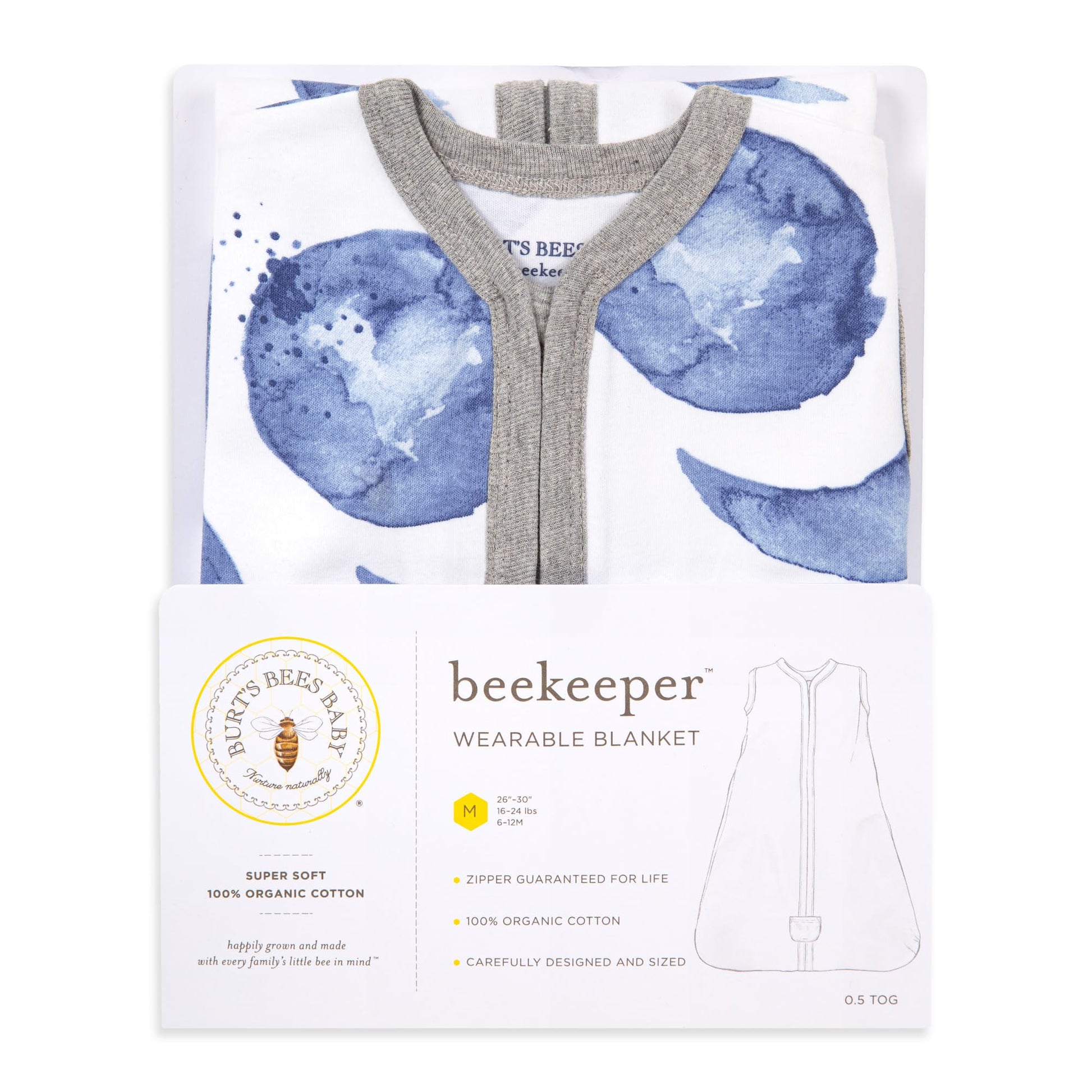 Buy now Burt's Bees Baby unisex-baby Beekeeper Wearable Blanket, 100% Organic Cotton, Swaddle Bag at indiglob india