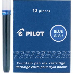 PILOT Namiki IC100 Fountain Pen Ink Cartridges, Blue, 12-Pack (69101)