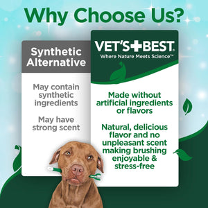 Vet’s Best Enzymatic Dog Toothpaste – Vet Formulated Dental Gel for Teeth Cleaning, Fresh Breath, Tartar Control, Plaque Remover & Oral Hygiene for Dogs, 3.5 oz