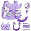 Accmor 3 in 1 Toddler Harness Leashes + Anti Lost Wrist Link, Kids Harness Children Leash for Girls, Child Anti Lost Leash Baby Cute Harness Belt Strap Hold Kids Close While Walking - Purple
