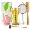 TEANAGOO MA-01 Japanese Matcha Ceremony Accessory, Matcha Whisk (Chasen), Traditional Scoop (Chashaku), Tea Spoon, Whisk Holder, The Perfect Set to Prepare a Traditional Cup of Matcha.… - 6-PCS Pink Set