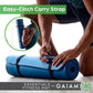 Gaiam Essentials Thick 2/5" (10mm) and Thin 1/4" (6mm) Yoga & Pilates, Fitness & Exercise Mat with Easy-Cinch Carrier Strap