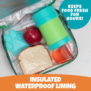 Bentology Lunch Bag for Boys- Kids Insulated Durable Lunchbox Tote Fits Bento Boxes, Containers, Jars & Water Bottles- Reusable School Lunch Sleeve w Clip on Handle- Keep Food Hotter or Colder Longer