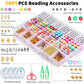 Bracelet Making Kit, 7400 Pcs Clay Beads Flat Round Clay Beads for Jewelry Making Crafts Gift for Girls Ages 3-12(2 Box)