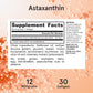 Jarrow Formulas® Astaxanthin 12 mg, Dietary Supplement, Antioxidant Support for Immune and Eye Health, 30 Softgels, 30 Day Supply