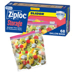 Buy now Ziploc Gallon Food Storage Slider Bags, Power Shield Technology for More Durability, 68 Count at indiglob india