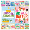 Classroom Educational Posters - 20pcs 16” x 11” - Teacher Classroom Must Haves Supplies Essentials - ABC Alphabet Poster School Supplies - Elementary Kindergarten Preschool Learning Activities - Motivational Posters Set