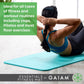 Gaiam Essentials Thick 2/5" (10mm) and Thin 1/4" (6mm) Yoga & Pilates, Fitness & Exercise Mat with Easy-Cinch Carrier Strap