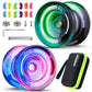 Buy now MAGICYOYO K2 Plus Crystal Orange Yoyo, Professional Fingerspin Trick Yo Yo for Kids/Adults, Responsive Yo-yo for Beginner, Replacement Unresponsive Bearing with 6 Yo yo Strings+Bearing Remover K2 Pink Purple+K2 Black Green at indiglob india