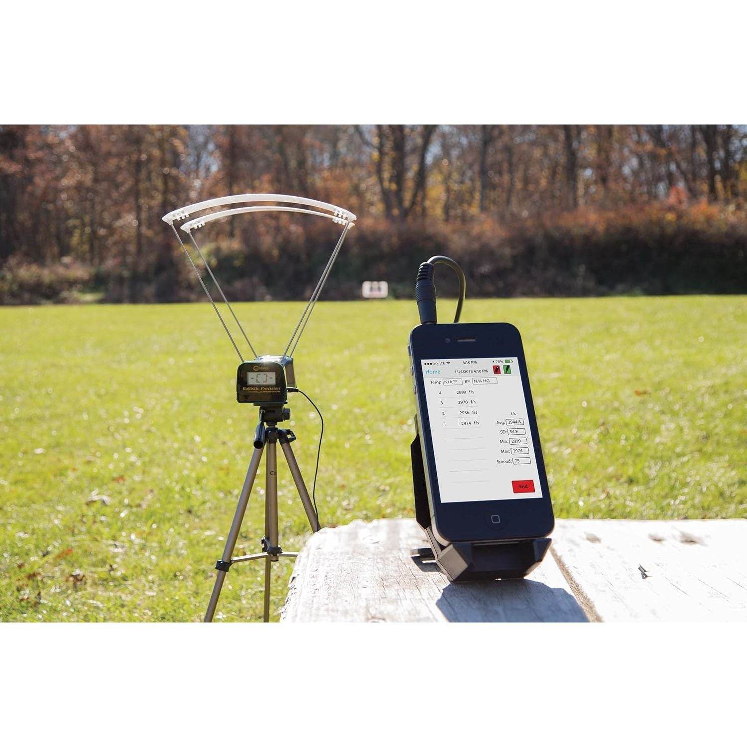 Caldwell Ballistic Precision Chronograph Kit, MPS and FPS Reading with Adjustable Tripod, LED Light Kit, and Carry Case for Shot Velocity Testing on Firearms, Archery, Airgun, and Paintball - My Store