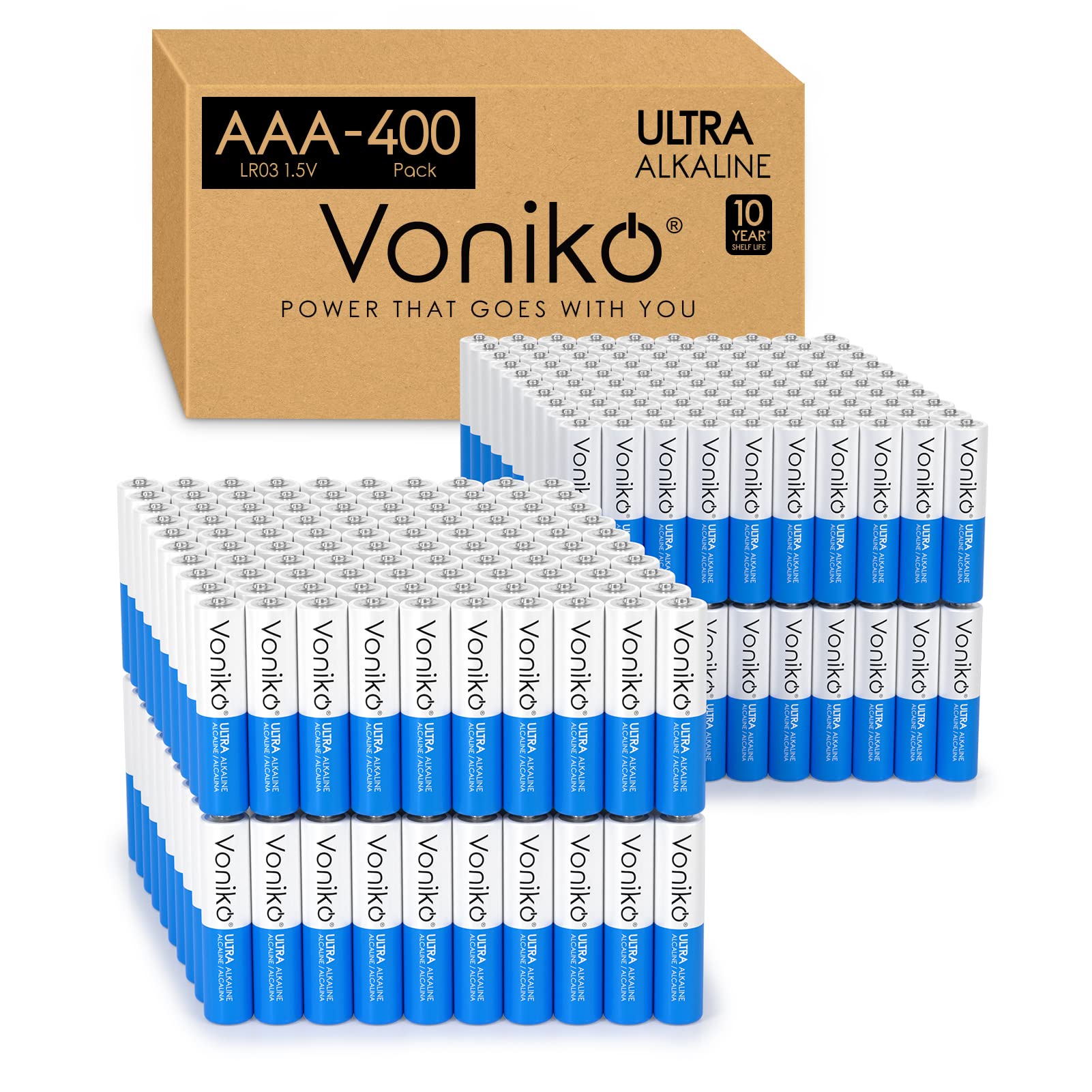 Buy now Voniko Ultra AAA Batteries 24 Pack - Alkaline Triple A Battery, Ultra Long-Lasting for All Your Devices, 10-Year Shelf Life, Leak-Proof & Mercury-Free at indiglob india