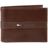 Tommy Hilfiger Men's Classic Bifold Wallet with ID Window and Multiple Card Slots - Cognac