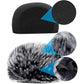 ChromLives Windscreen Microphone Wind Muff, Foam Wind Screen Wind Cover Compatible with Zoom H5 H6 Portable Handy Recorder Furry & Foam 2Pack