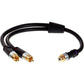 Buy now Mediabridge Ultra Series RCA Y-Adapter (12 Inches) - 2-Male to 1-Female for Digital Audio or Subwoofer - Dual Shielded with Gold-Plated Ultra Series RCA Connectors - Black (Part# CYA-2M1F-P) Default at indiglob india