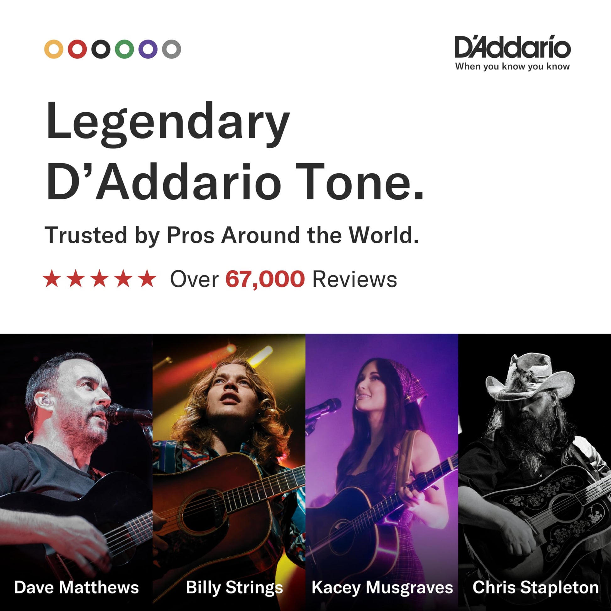 Buy now D'Addario Acoustic Guitar Strings, Phosphor Bronze, EJ42, Resophonic Medium Gauge 16-56, 6-String Set, Pack of 1 at indiglob india