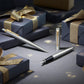 Parker Jotter Fountain Pen | Bond Street Black | Medium Nib Blue Ink | Gift Box