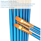 BOSOBO Paint Brushes Set, 2 Pack 20 Pcs Round-Pointed Tip Nylon Hair Artist Acrylic Paint Brushes for Acrylic Painting Oil Watercolor, Face Nail Art, Canvas, Miniature Detailing & Rock Painting, Blue