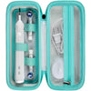 Toothbrush Travel Case Compatible with Oral-B Pro 1000, 2000, 3000, 3500, 1500/ for Philips Sonicare ProtectiveClean 4100 5100 Electric Toothbrush with Mesh Pocket for Accessories - Black (Bag Only) - White