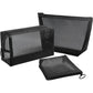 Aosbos 3-Pack Mesh Cosmetic Bag Set - Travel/On-The-Go Makeup Storage, Zipper Closure Small Pouch