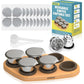 CAPMESSO Reusable Capsules for Nespresso OriginalLine, 6pcs Nespresso Refillable Pods Stainless Steel Coffee Pods Compatible with Nespresso Originaline Machine(6 Pods+100 Lids+ Wood Storage Tray)