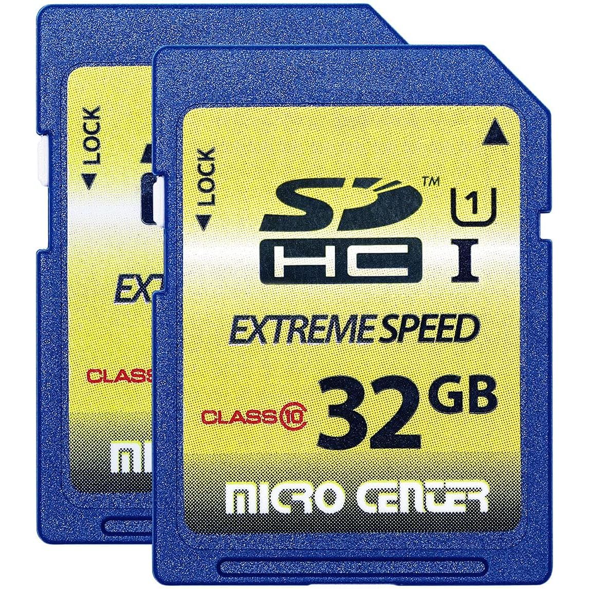 INLAND 32GB Class 10 SDHC Flash Memory Card Standard Full Size SD Card USH-I U1 Trail Camera by Micro Center (2 Pack)