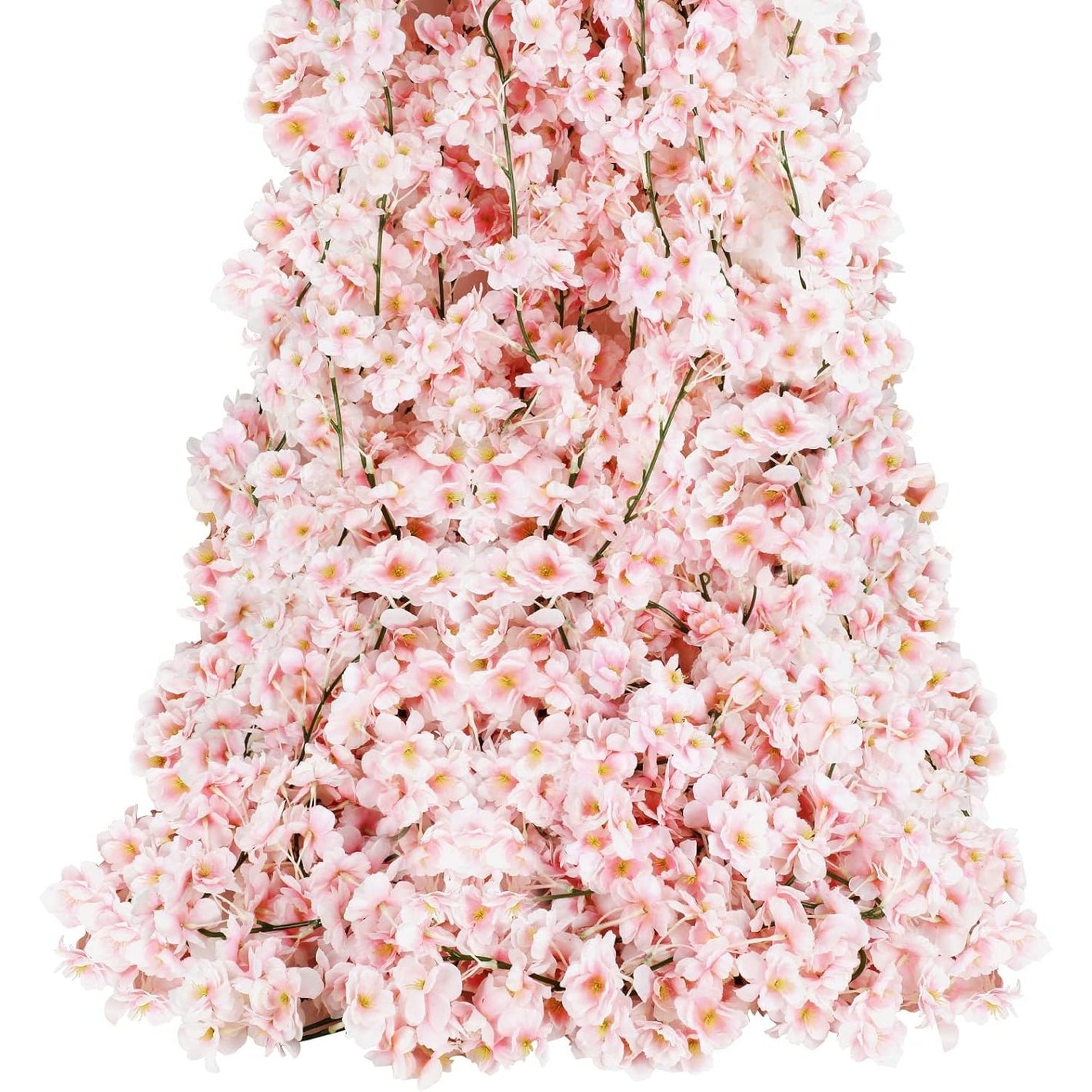 Sunm Boutique 4-Pack 23.6 Ft Cherry Blossom Garland Cherry Blossom Hanging Vine Silk Sakura Vines Garland for Wedding Party Decor, Pink