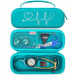 BOVKE Stethoscope Case for 3M Littmann Classic III, Lightweight II S.E, MDF Acoustica Deluxe Stethoscopes - Extra Room for Medical Bandage Scissors EMT Trauma Shear and LED Penlights, Black