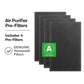 Buy now Honeywell HRF-A200 Air Purifier Pre Kit Filter, 4 Count (Pack of 1)- Allergen Air Filter Targets Dust, VOC, Pet, Kitchen, and Wildfire/Smoke Odors at indiglob india