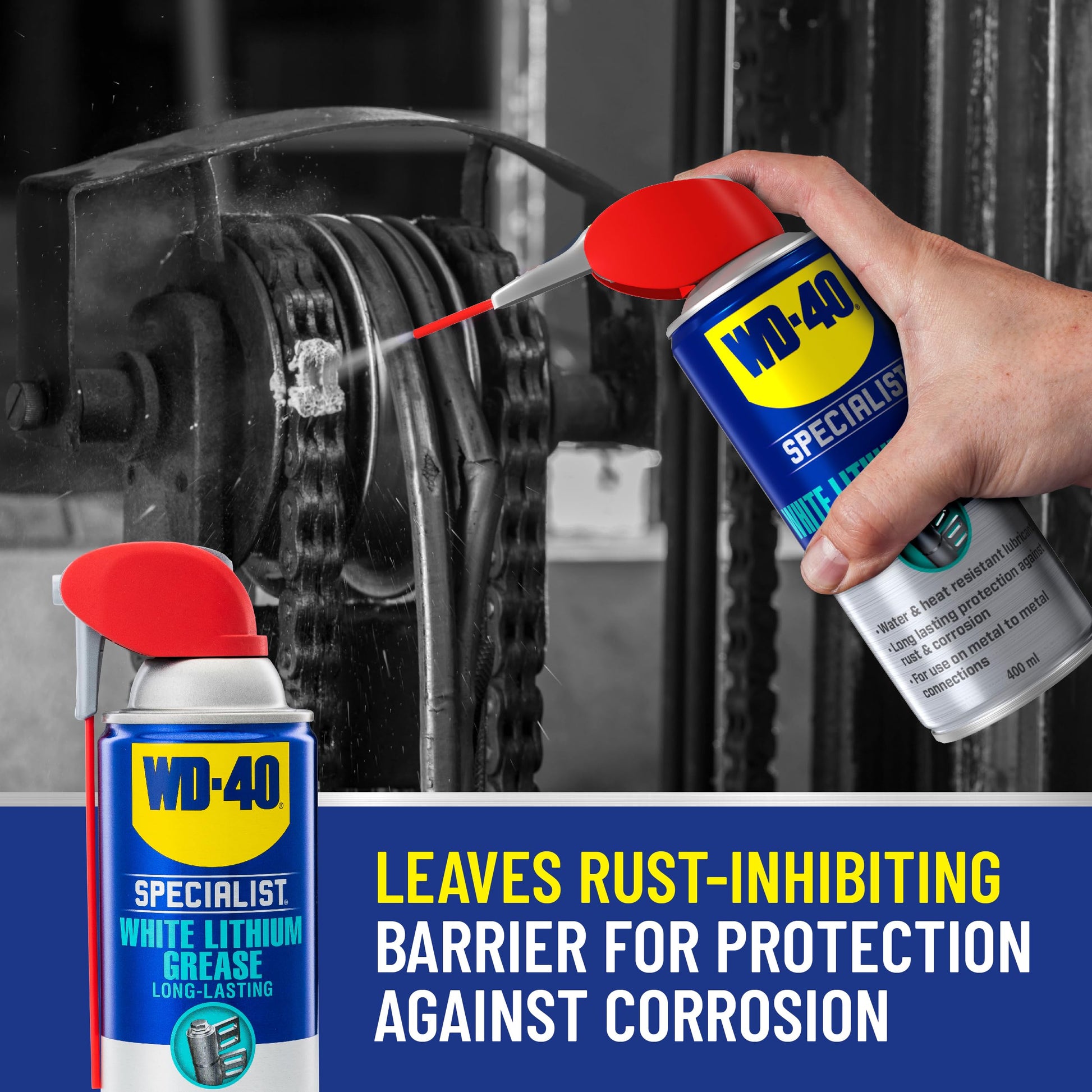 Buy now WD-40 Specialist White Lithium Grease Spray with Smart Straw Sprays 2 Ways, 10 OZ [6-Pack] & Specialist Penetrant with Smart Straw Sprays 2 Ways, 11 OZ at indiglob india