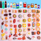 80 Pieces Mini Food Drinks Bottle Toys Pretend Food for Dollhouse Kitchen Accessories Mini Play Resin Food Toys