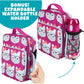 Bentology Kids Lunch Bag Set Pink Kitty- Thick Padded Handle, Insulated Tote, Reusable Hard Ice Pack & Insulated Stainless Steel Water Bottle- Keeps Lunch Fresh Longer, Back to School Lunchbox Kits