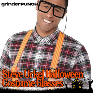 grinderPUNCH Thick Square Frame Clear Lens Glasses Eyeglasses Super Oversized Fashion and Costume