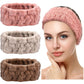 Chuangdi 3 Pieces Spa Headband for Women Facial Makeup Headband Soft Terry Cloth Hairband for Washing Face Mask Spa Shower Gifts(Dark Pink, Dark Blue, Milky-White)