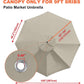EliteShade USA 9ft Replacement Covers 8 Ribs Market Patio Umbrella Canopy Cover (CANOPY ONLY) (Beige)